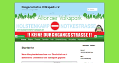 Desktop Screenshot of buergerinitiative-volkspark.de