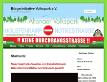 Tablet Screenshot of buergerinitiative-volkspark.de